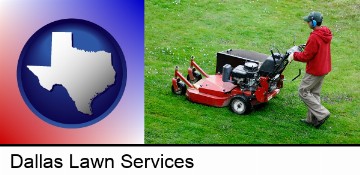 a lawn mowing service in Dallas, TX