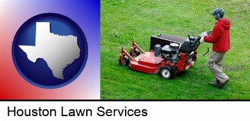 a lawn mowing service in Houston, TX