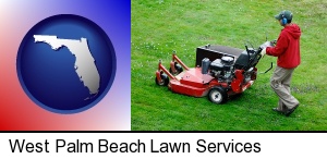 a lawn mowing service in West Palm Beach, FL