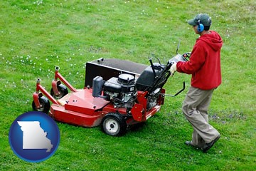 a lawn mowing service - with Missouri icon