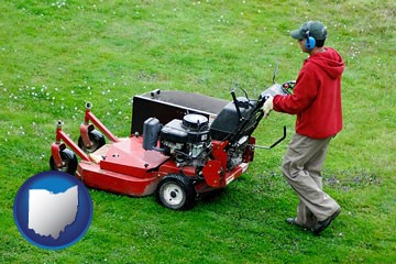 a lawn mowing service - with Ohio icon
