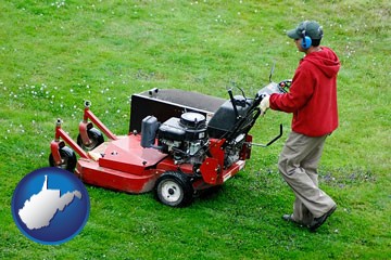 a lawn mowing service - with West Virginia icon